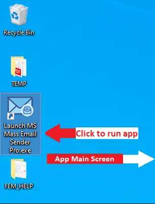 desktop icon MS Mass Email Sender Pro